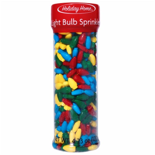 Holiday Home Light Bulb Shaped Sprinkles Perspective: front