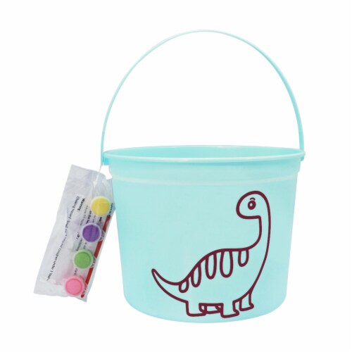 Holiday Home DIY Dino Easter Bucket Perspective: front