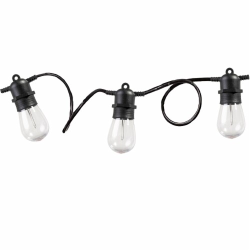 HD Outdoors Solar 12-Light Color Changing String Lights Perspective: front