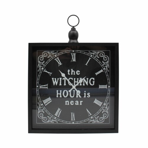 Holiday Home Witching Hour Wall Clock Decor Perspective: front