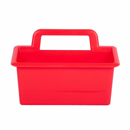 OfficeWorks 4-Compartment Caddy - Red Perspective: front