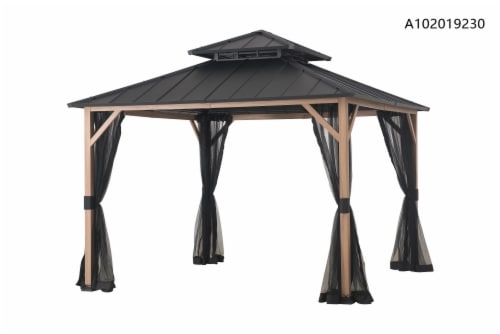 HD Designs Outdoors Trenton Netting Gazebo Perspective: front