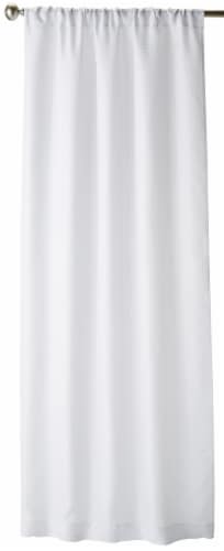 Everyday Living® Rocklin Light Filtering Single Curtain Panel - White Perspective: front