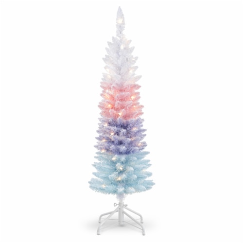 Holiday Home 4' Cremesicle Fir Tree, Ombre Christmas Holiday Décor Perspective: front