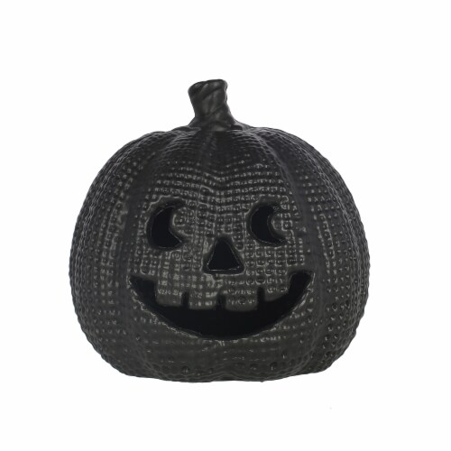 Holiday Home Burlap Pumpkin - Black Perspective: front