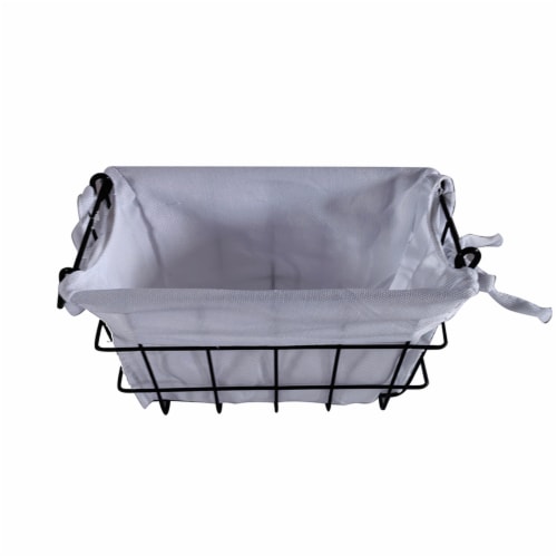 Small Rectangle Wire Basket with Liner Perspective: front
