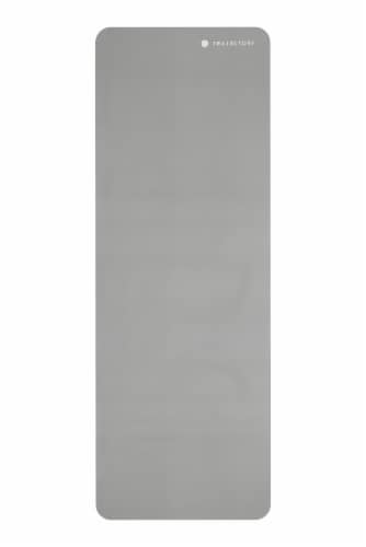 Trajectory® No Slip Yoga Towel - Light Gray Heather Perspective: front