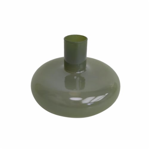 SDS for HD Designs 4-Inch Glass Taper Candle Holder - Light Green Perspective: front