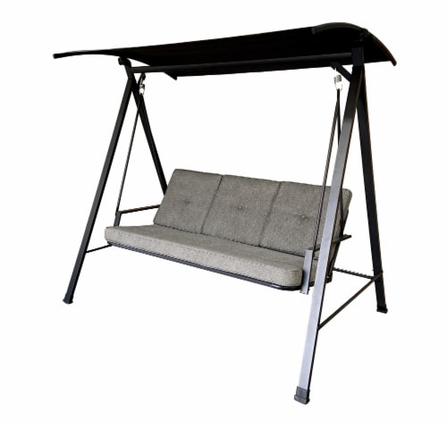 HD Designs Outdoors Onyx Three Seat Cushion Swing Perspective: front
