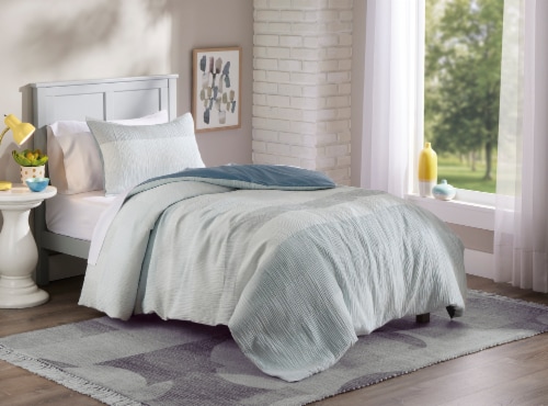 HD Designs Duvet Set - Blue Square Perspective: front
