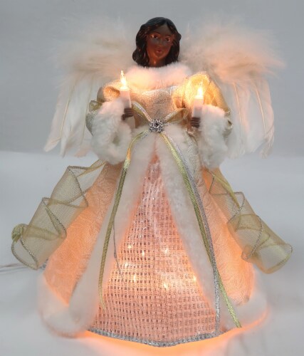 Holiday Home Angel Christmas Tree Topper Christmas Décor Perspective: front