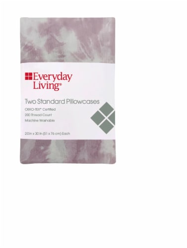 Everyday Living King Pillow Case - T200 Purple Perspective: front