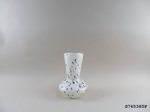 HD Designs Glass Vase - White/Gold Perspective: front