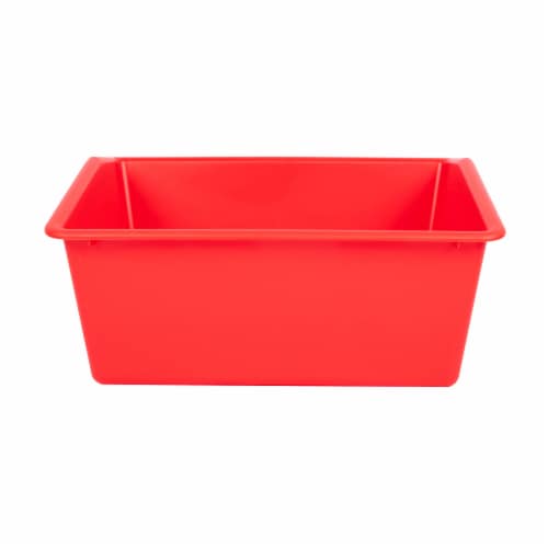 Office Works Plastic Book Bin - Red Perspective: front
