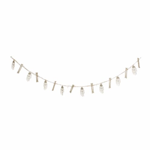 Holiday Home Bones Garland Halloween Decor Perspective: front