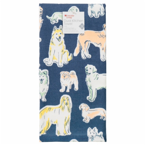 Everyday Living® Dogs Dual Terry Kitchen Towel Perspective: front