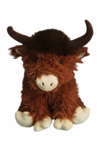 Holiday Home 14" Fluffy Bull Plush Perspective: front