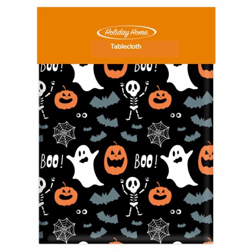 Holiday Home® Scary Squad Vinyl Halloween Tablecloth Perspective: front