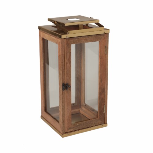 SDS for HD Designs Iron Wood Glass Lantern - Light Perspective: front