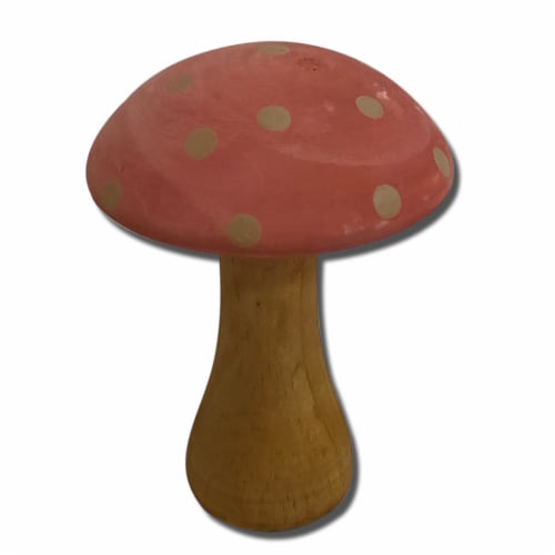 Holiday Home Mushroom Table Decor - Orange Perspective: front