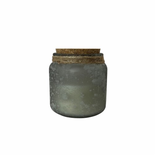 HD Designs Glass Sea Salt Citronella Candle - Grey Perspective: front