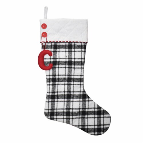 Wondershop Holiday Christmas Stocking Knit Red Monogram Letter S Measures 20