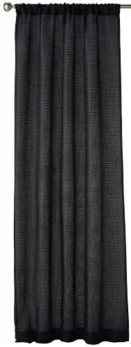 Everyday Living® Rocklin Light Filtering Single Curtain Panel - Black Perspective: front