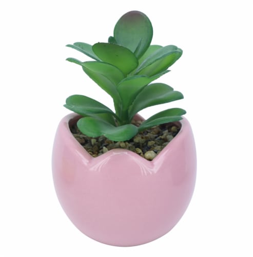 Holiday Home Mini Planter Easter Table Decor - Pink Perspective: front