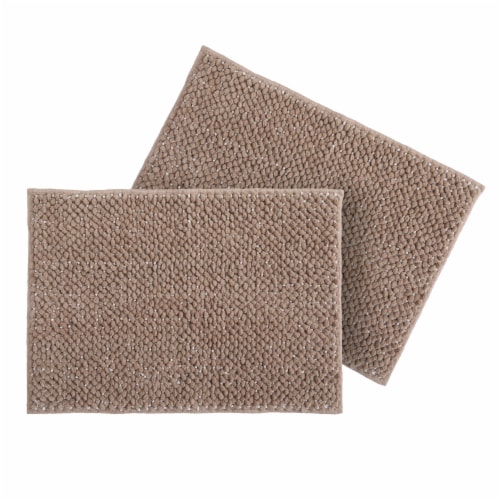 Everyday Living® Polyester Noodle Bathmats - 2 Pack - Cobblestone Perspective: front