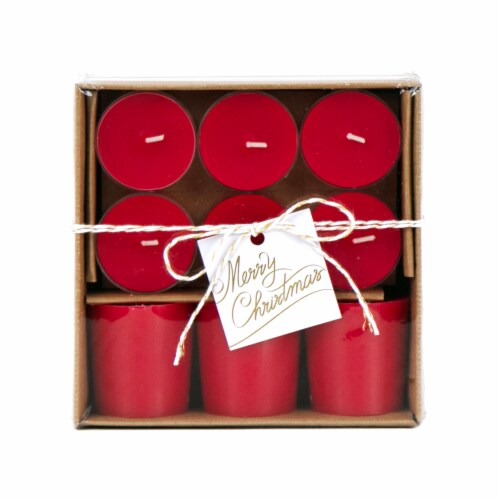 Holiday Home Christmas Votive Candles - Red Perspective: front