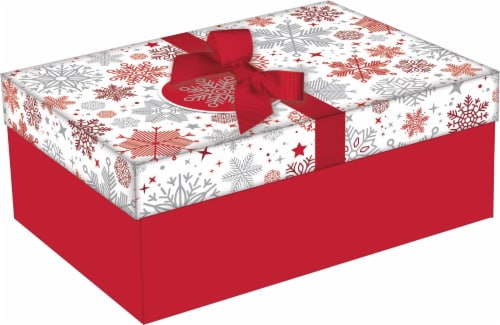 Holiday Home Large Rectangular Gift Box - Red Perspective: front