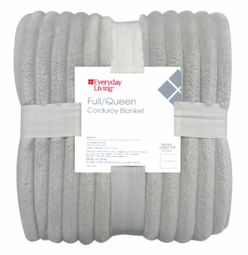 Everyday Living® Corduroy Blanket - Grey Perspective: front