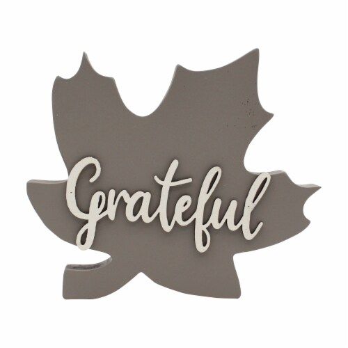 Holiday Home Grateful Fall Leaf Fall Decor Perspective: front