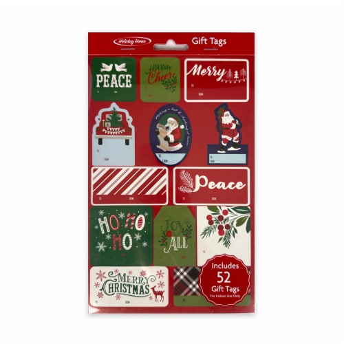 Holiday Home 52ct Yuletide Peel N Stick Christmas Gift Tags Perspective: front
