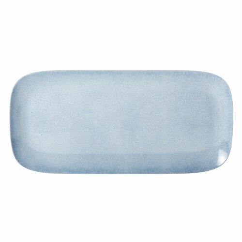 Tabletops Unlimited Dash of That® Rectangular Melamine Platter - Blue Perspective: front