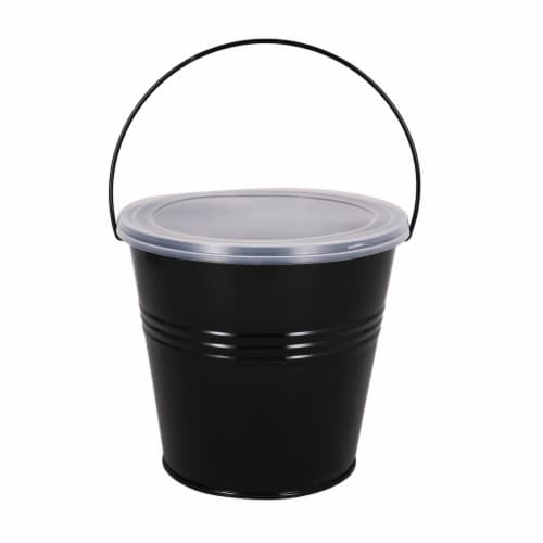HD Outdoors Metal Bucket Citronella Candle - Black Perspective: front