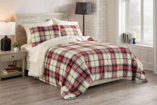 HD Designs Plaid Comforter Set - Red Perspective: front