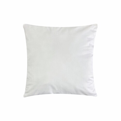 Everyday Living Velvet Decor Pillow - White Perspective: front