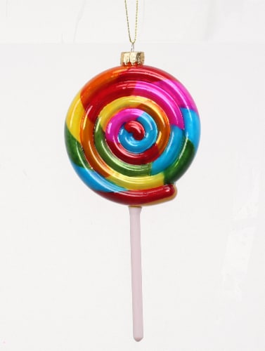 Holiday Home Lollipop Ornament Perspective: front