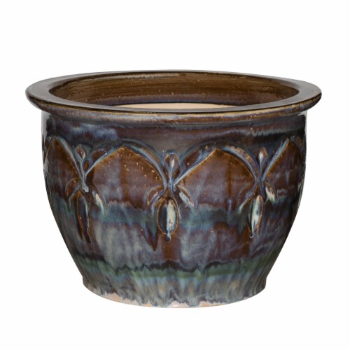HD Designs Outdoors Etched Planter - Ivory Perspective: front