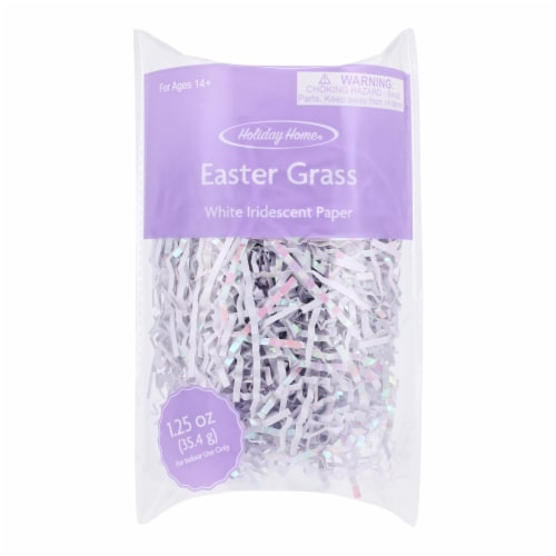 Holiday Home® Easter Paper Grass - Iridescent White Perspective: front