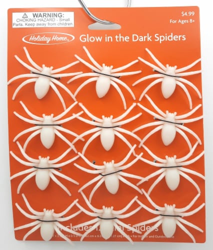 Holiday Home® Glow in the Dark Spiders Halloween Decor Perspective: front