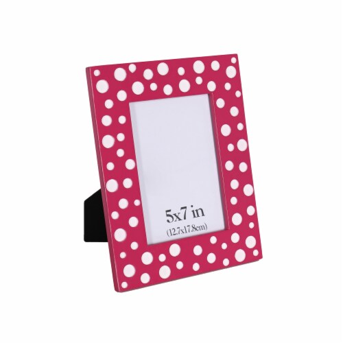 Holiday Home 5x7 Pink Wooden Photo Frame Perspective: front