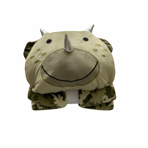 Holiday Home Dino Holiday Throw & Pillow Set Perspective: front