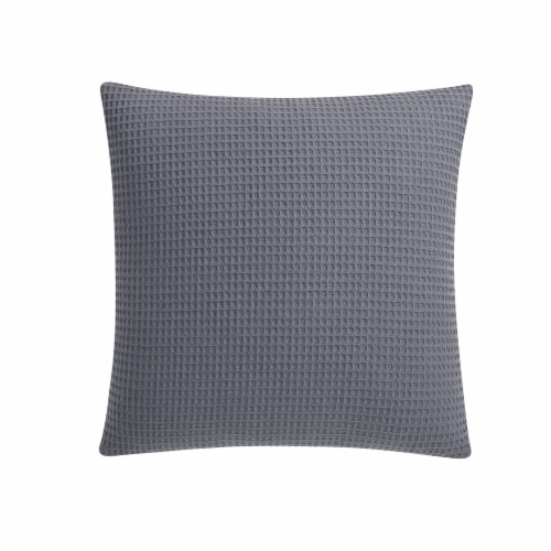 HD Designs Cotton Waffle Decorative Pillow - Grey Perspective: front
