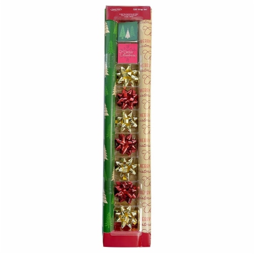 Holiday Home Wrap Club Bows and Christmas Gift Tags Set Perspective: front