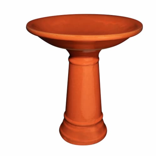 HDO Heritage Mini Bird Bath - Orange Perspective: front