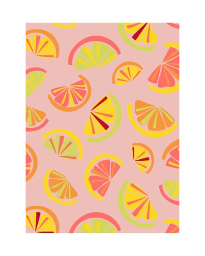 Lintex Weighted Tablecloth - Citrus Toss Perspective: front