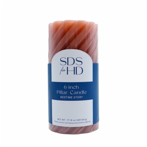 Sewing Down South Twisted 6" Pillar Candle Bedtime Story - Blush Perspective: front