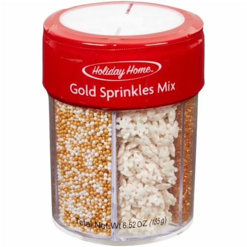 Holiday Home™ Assorted Christmas Sprinkles - Gold/White Perspective: front